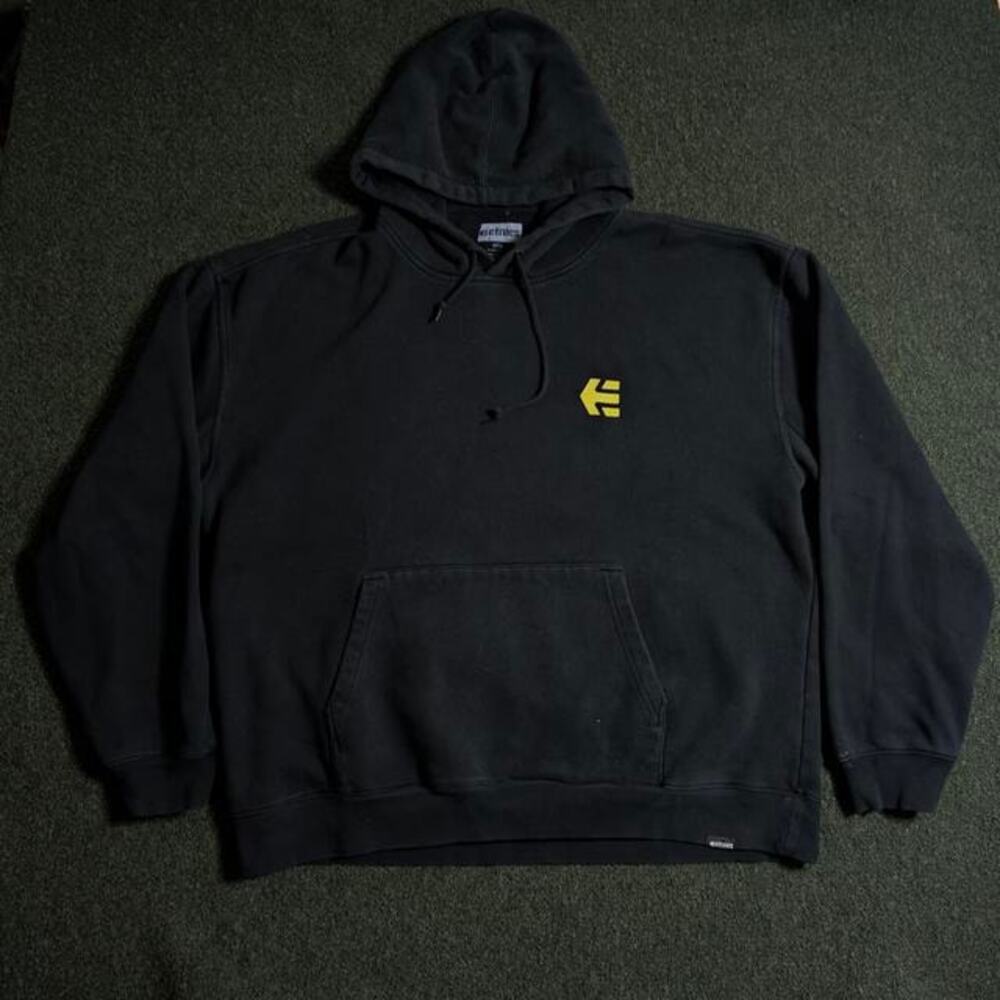 ETNIES Skateboards Minimalist E Logo Pullover Hoodie Y2k Black XXL